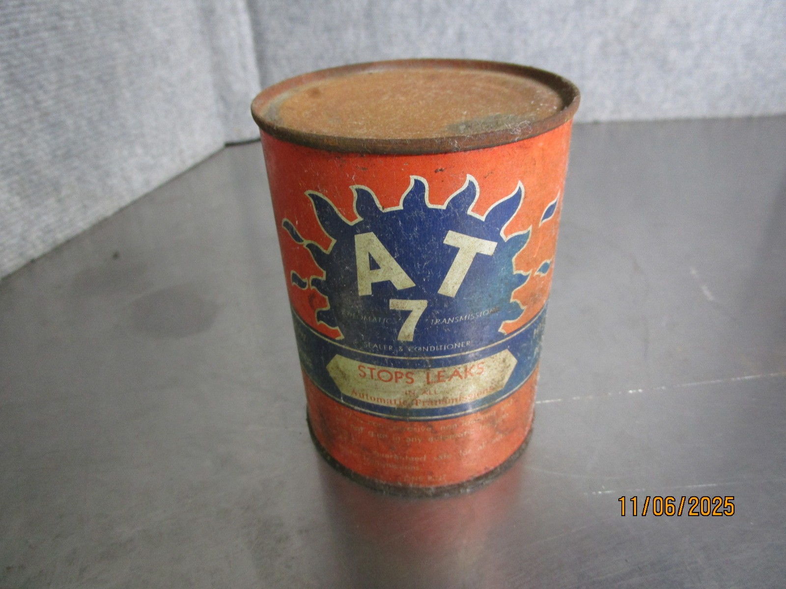 Vintage AT7 Stop Leak Can Tampa Florida