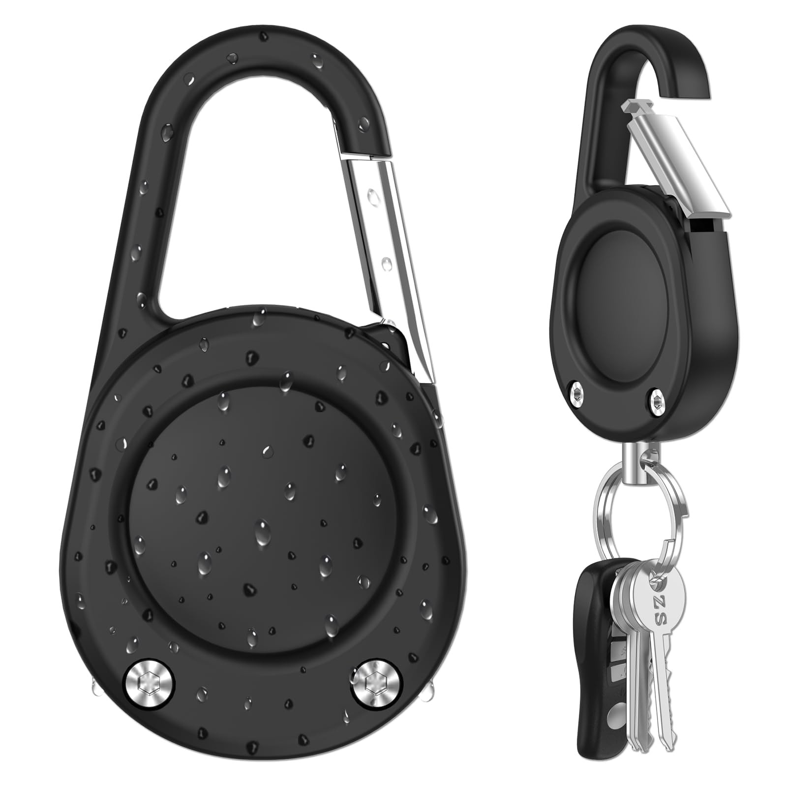 for Airtag (1st & 2nd Gen) Keychain,IPX8 Waterproof AirTag Holder with Carabi...