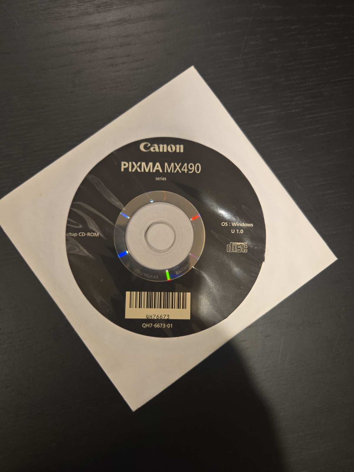 Canon Pixma MX490 Printer Setup CD-ROM Disc 2015 Version