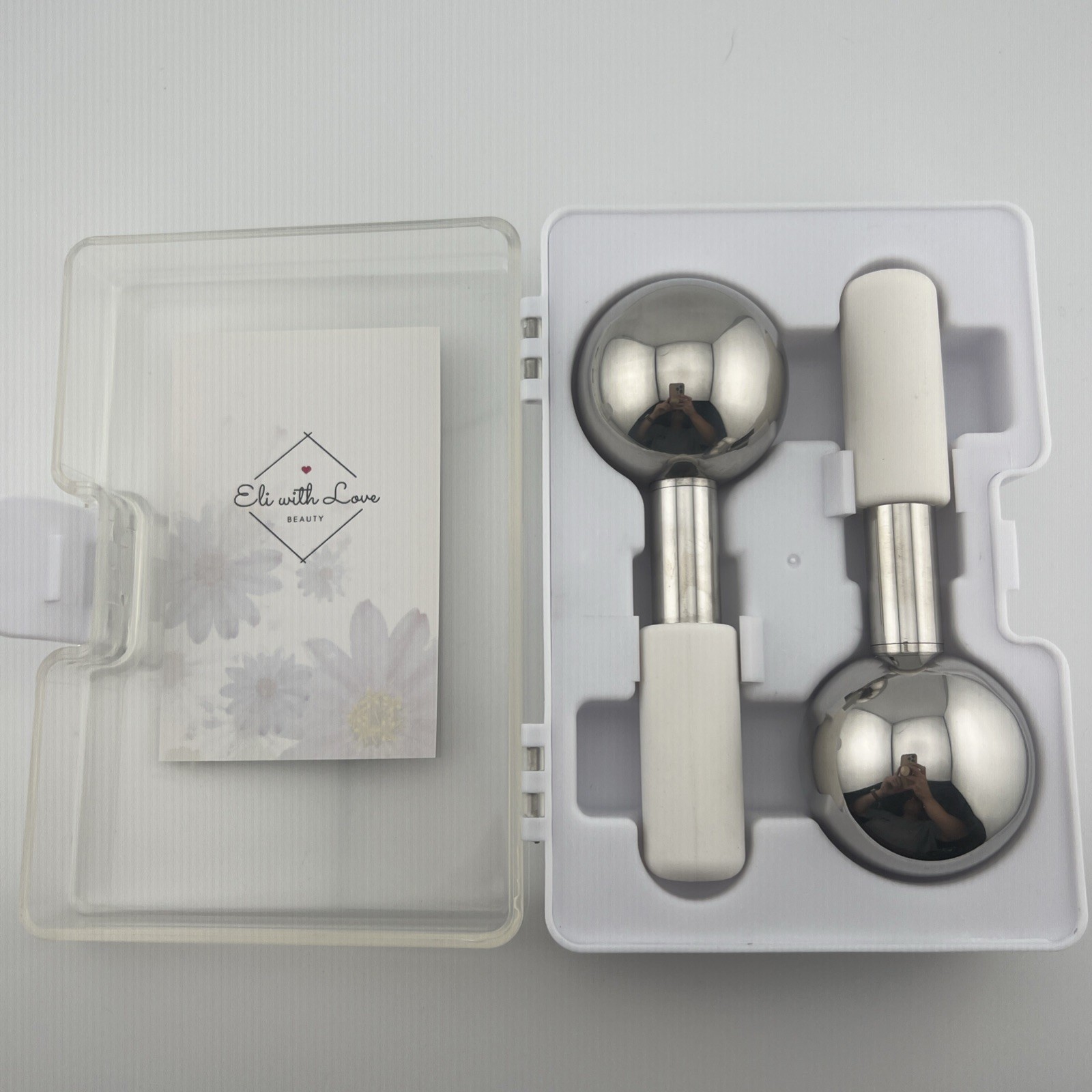 Eli with Love Premium Stainless Steel Ice Globes Cold/Warm Facial Therapy