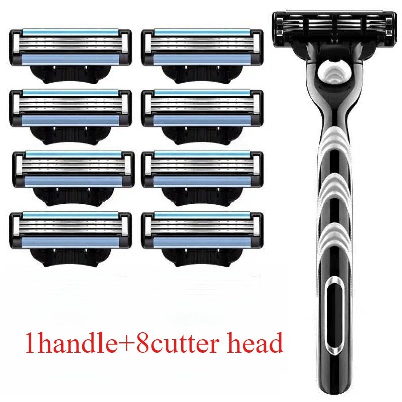 8PCS MACH 3 Men's Razor Blades Refill Replacement Comfortable Shave Trimmer US
