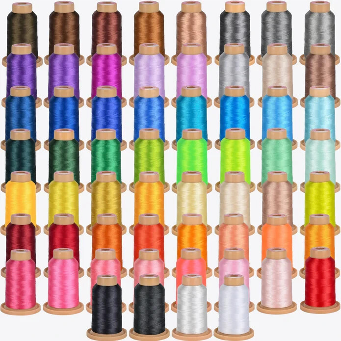 60 Spools Polyester Machine Embroidery Thread 800M (874Y) 40WT for Machine