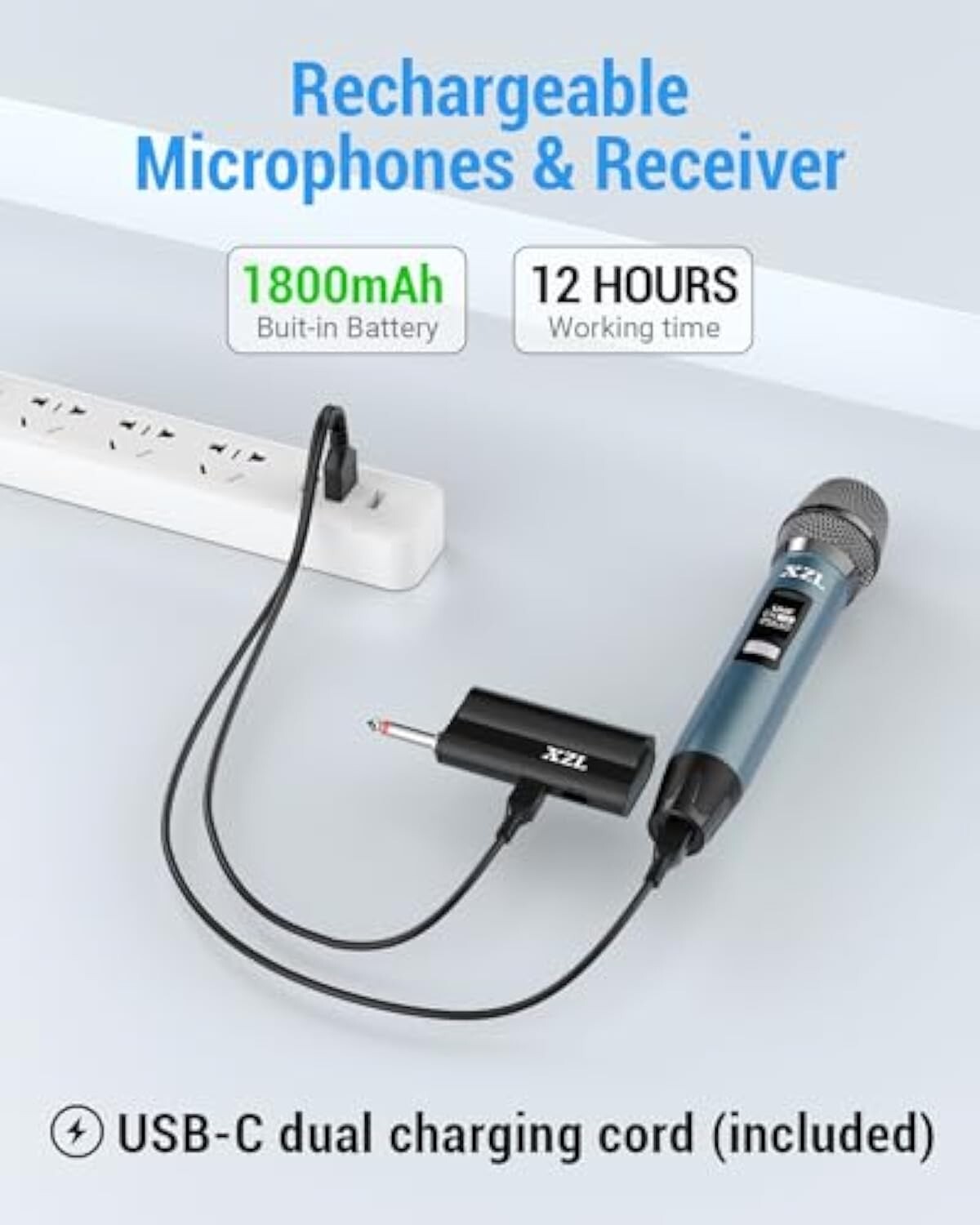 Green Professional Wireless Microphone for Karaoke & Vocal Performance