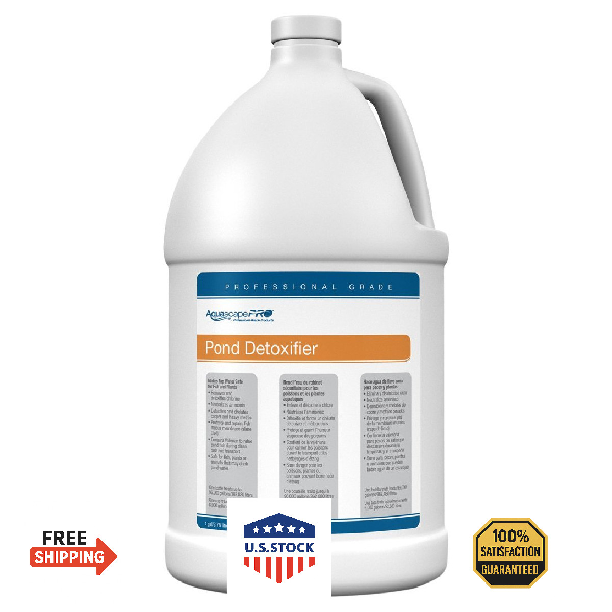Aquascape PRO Pond Detoxifier Water Treatment - Removes Chlorine, Ammonia, Metal