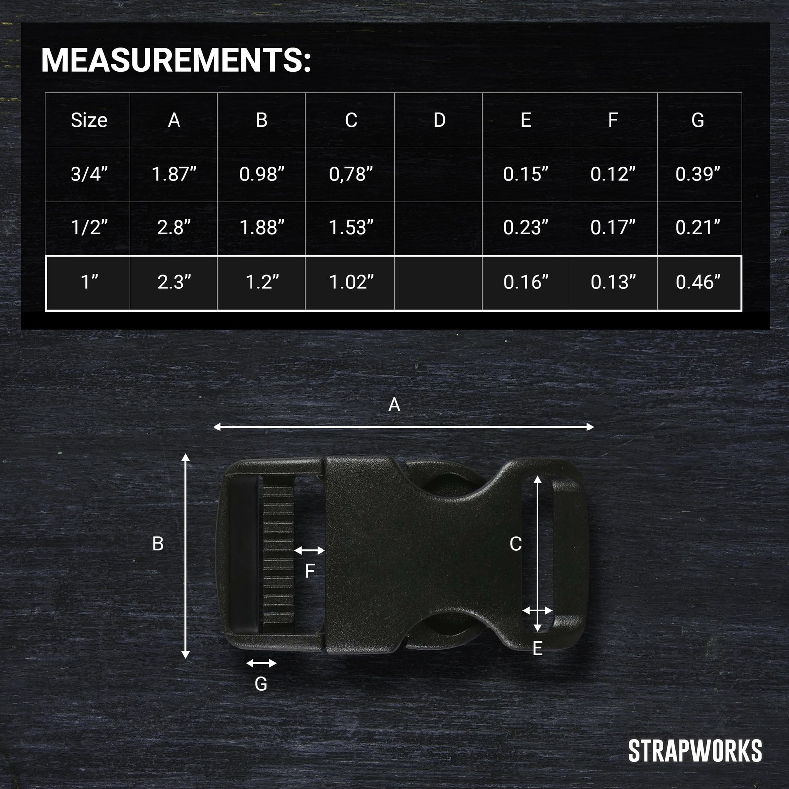 Strapworks unisex-adult Plastic BucklePlastic Single Adjustable Side Release ...