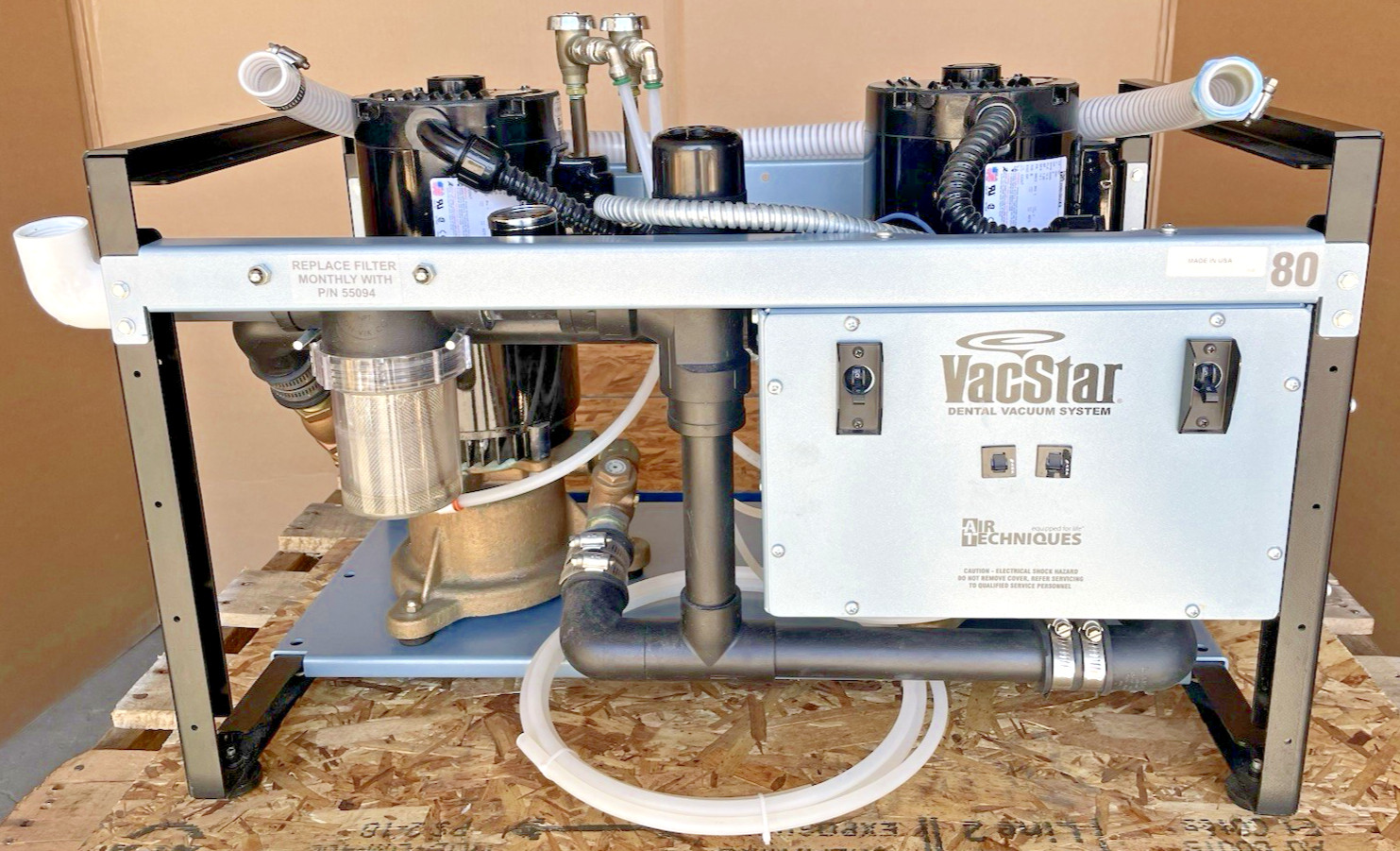 Air Techniques VacStar 80 VS80 Wet-Ring Vacuum Suction Pump-7 Simultaneous Users