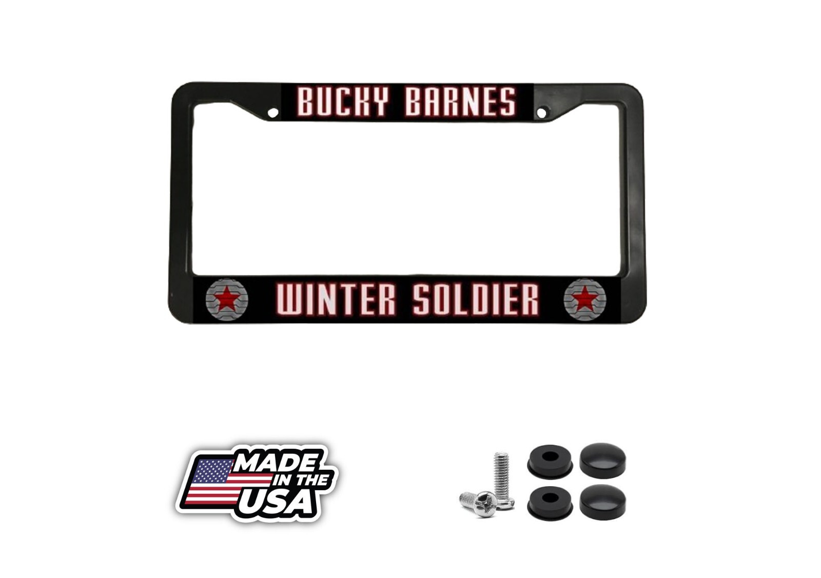 for Winter Soldier Fans Bucky Barnes Winter Soldier Hero License Plate Frame NEW