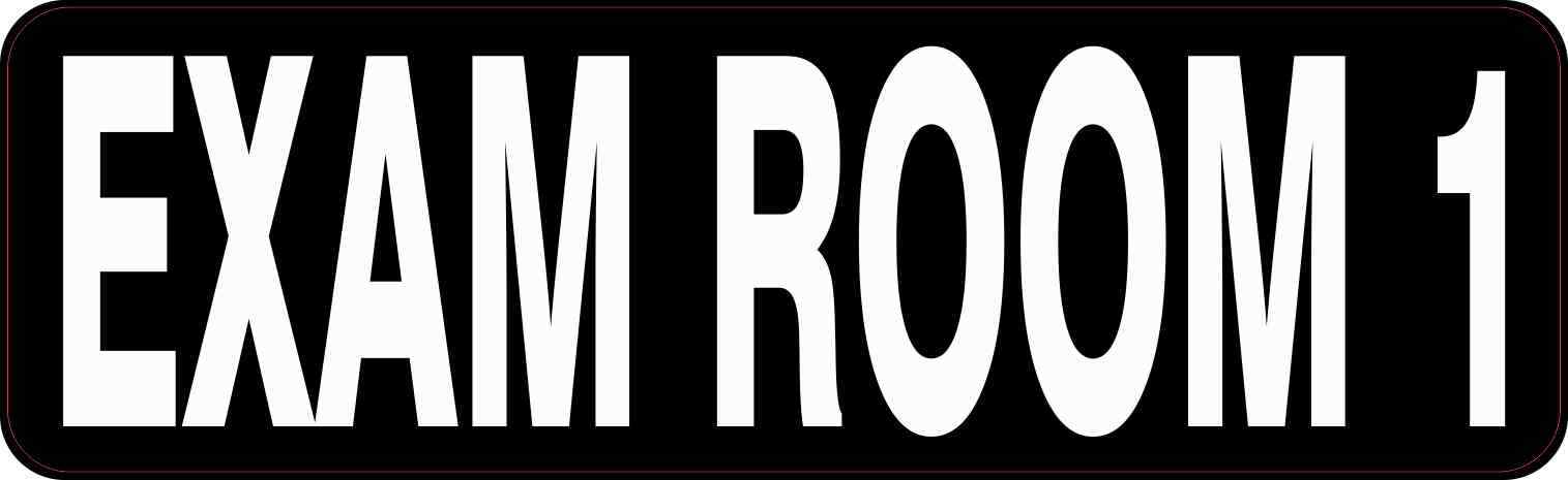 10x3 Exam Room 1 Sticker Vinyl Doctor Office Door Sign Decal Business Stickers