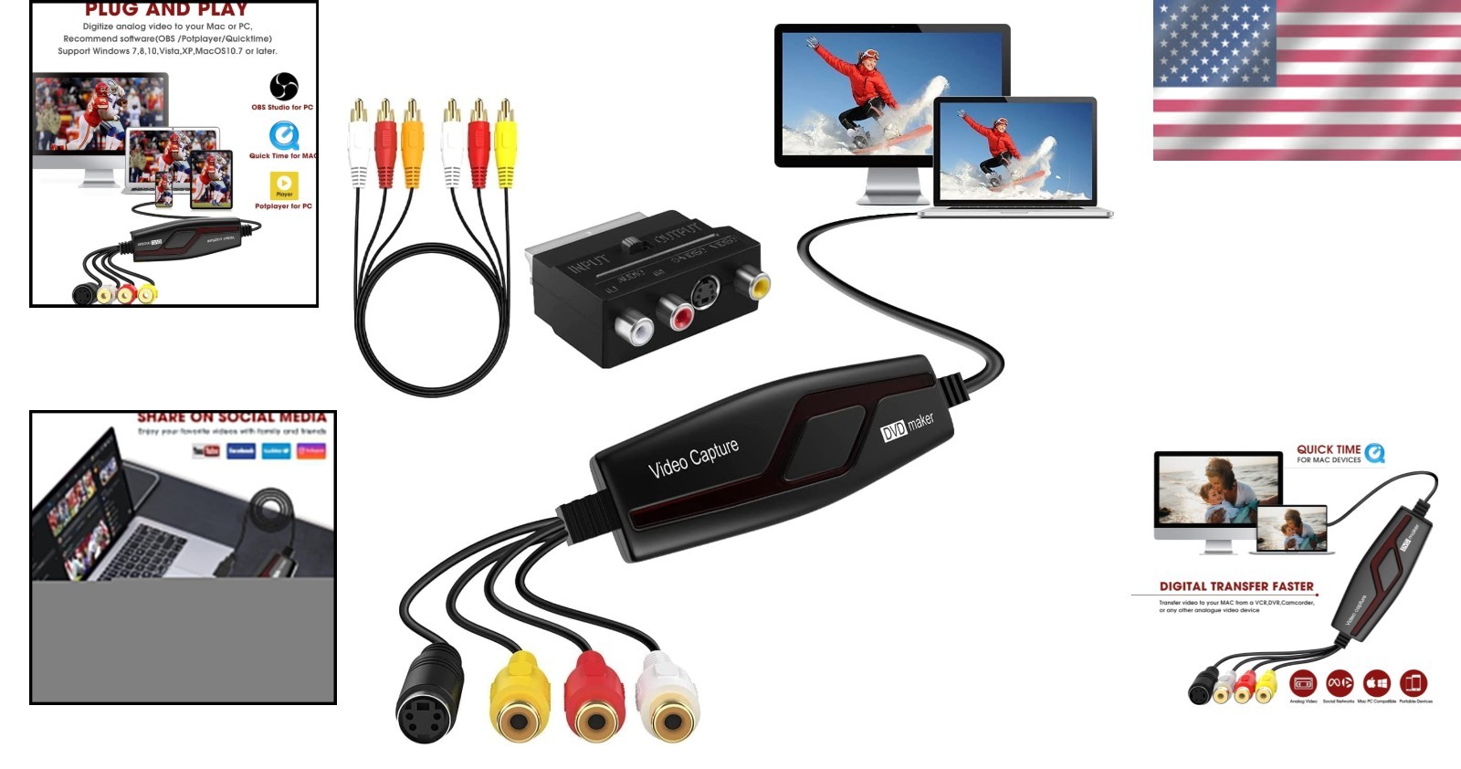 Tape Player Camcorder Digital Converter/`