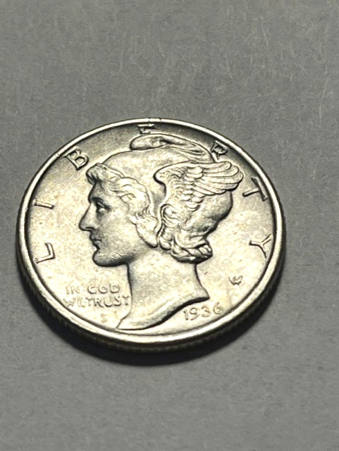 1936-P Mercury Dime/Silver/XF+++ #4697