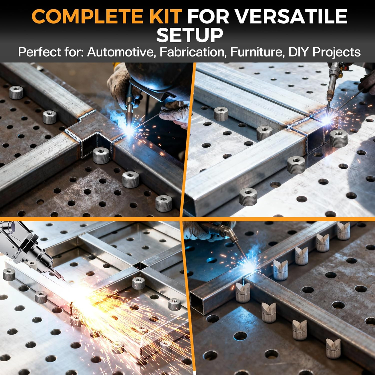 8 Pack Welding Table Fixture Pins - Adjustable Height, Welding Table