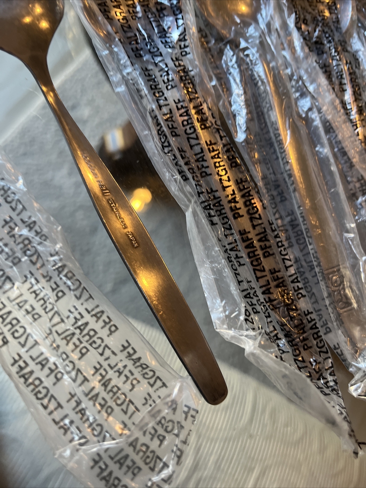 Haddon Hall MCM Modern Stainless Silverware Flatware Oval Soup Spoons Japan