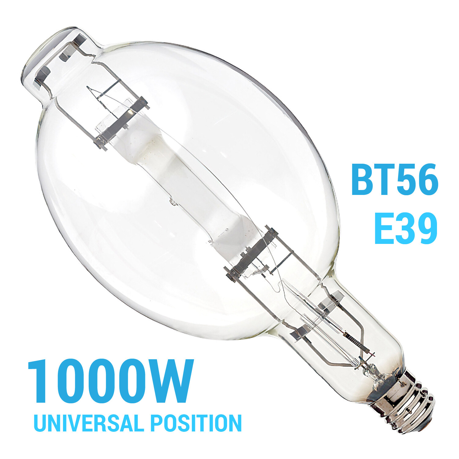 MH1000/BT56/U/4K 1000W Universal Metal Halide HID 4000K Mogul E39 Base Clear