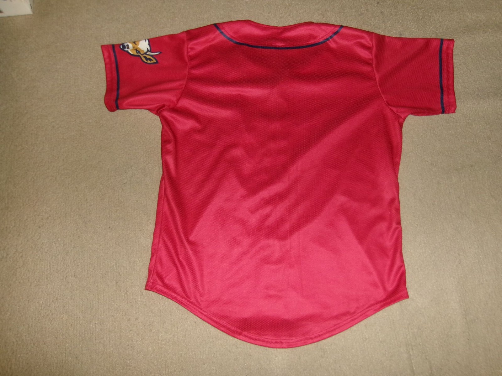 Very Rare AUTHENTIC Heavy STATE COLLEGE SPIKES Red BUTTON-DOWN JERSEY M/Medium