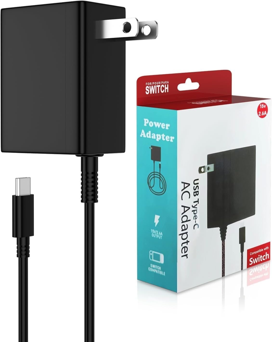 #1 Cargador Adaptador De Ca Para Nintendo Switch Cargador De Interruptor - NEW.