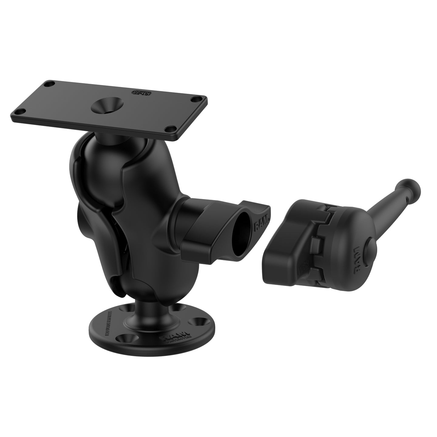 RAM-D-202-25-C-202-KNOB9HU  RAM Drill-Down Ball Mount for Humminbird Heli...