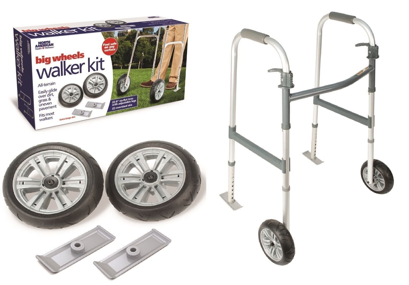 North American Health Outdoor Wellness Off Road Walker Wheels Kit