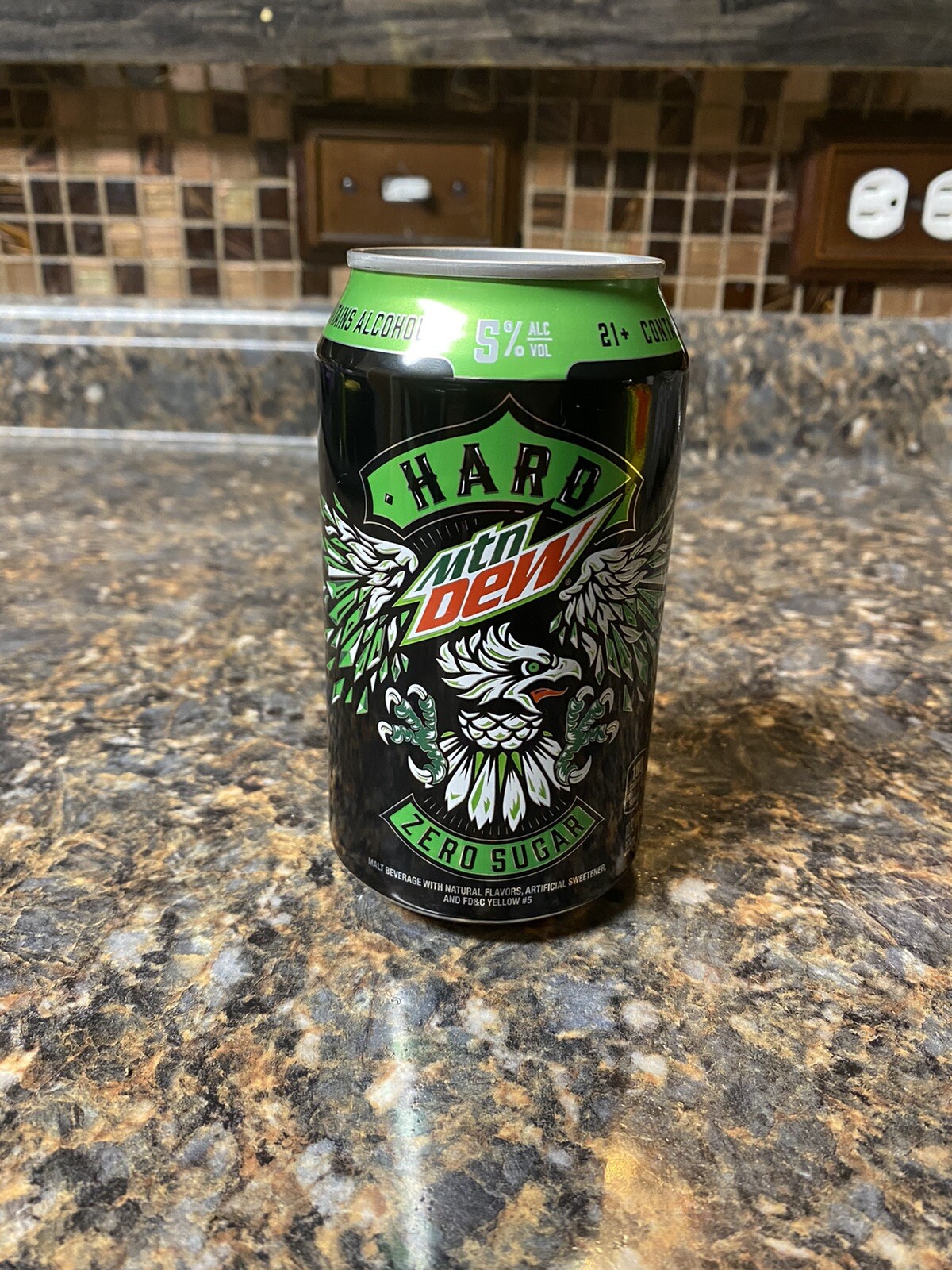 Mountain Dew Empty Can - HARD Mountain Dew - Regular (Green) - Eagle Graphics