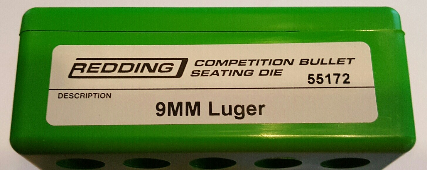 55172 REDDING COMPETITION SEATING DIE - 9MM LUGER - BRAND NEW - FREE SHIP