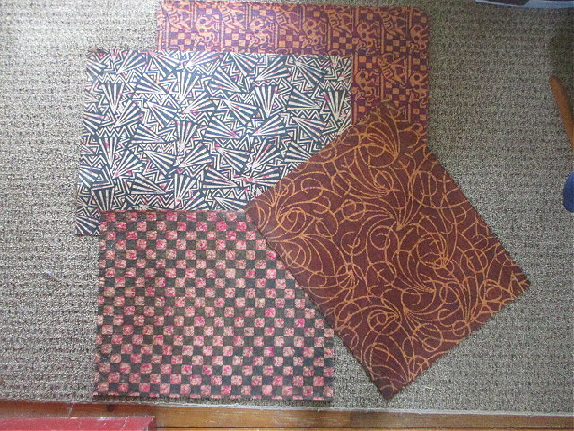 15 Vintage HANDMADE PAPER, Large Sheets,24/28" - 18.5/28",4 Different Designs