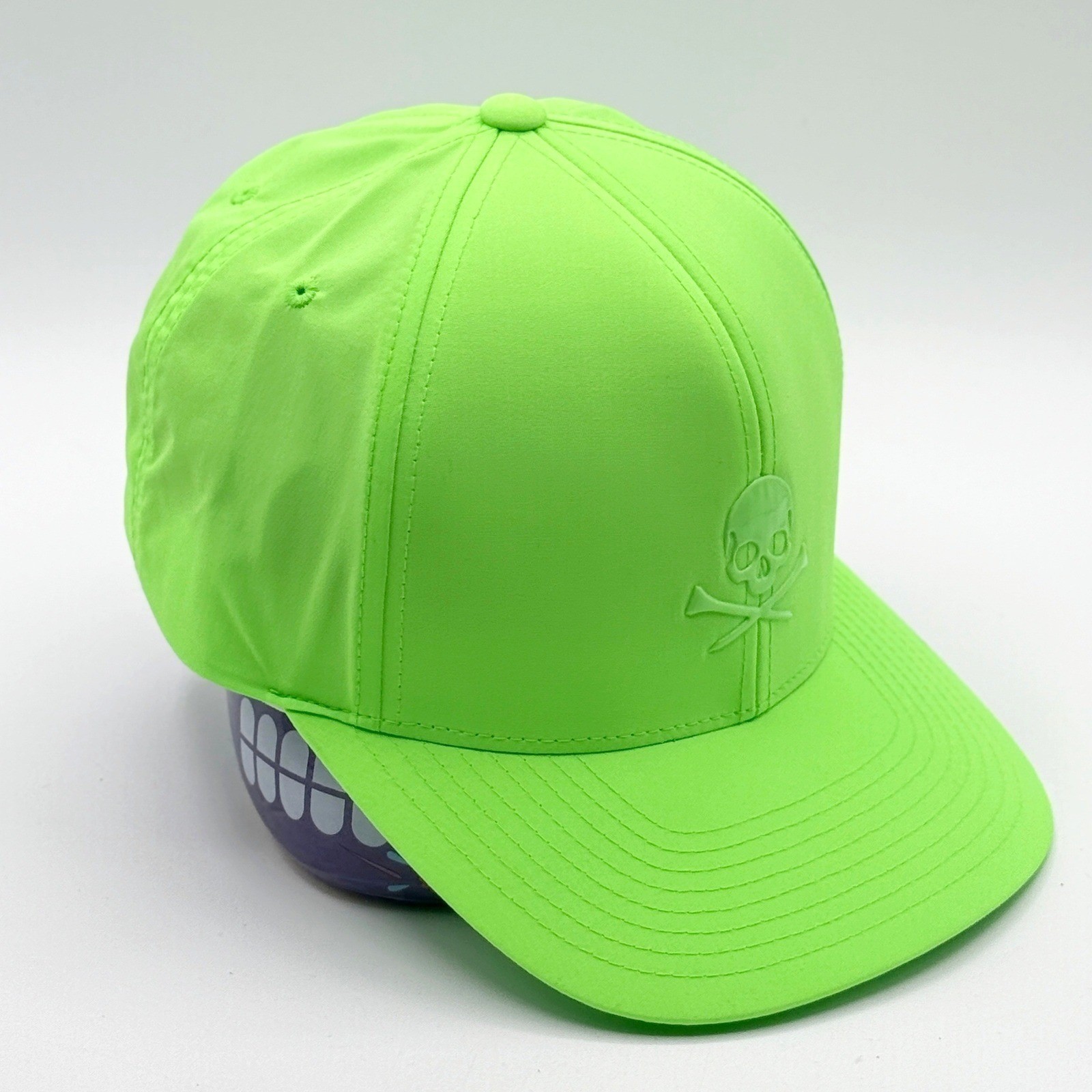 G/Fore Skull & Tees Icon Low Profile Snapback Golf Hat Neon Green NEW