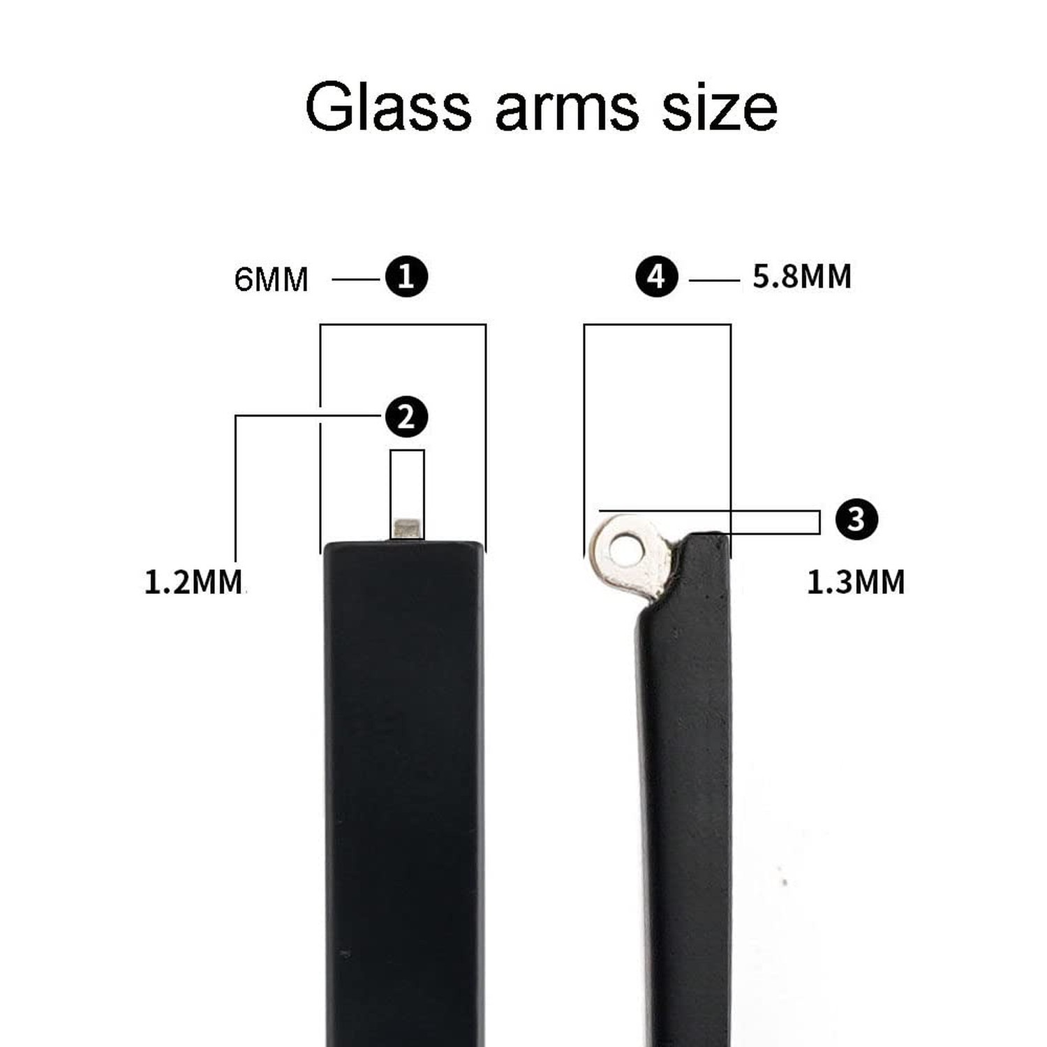 Glasses Frame Replacement Temple Arm Eyeglasses Repair Replacement Temple Eye...