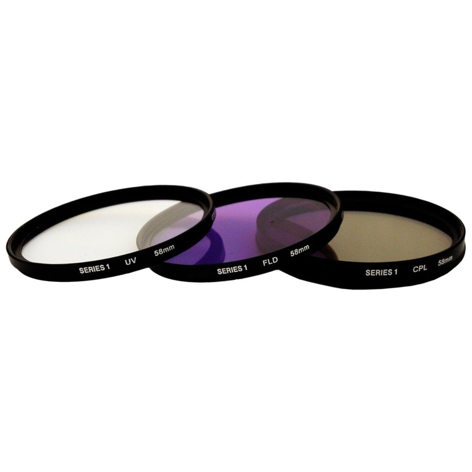 General Brand (UV, PL, FLD) Multi-Coated Glass Filter Kit, 58MM - 3PC