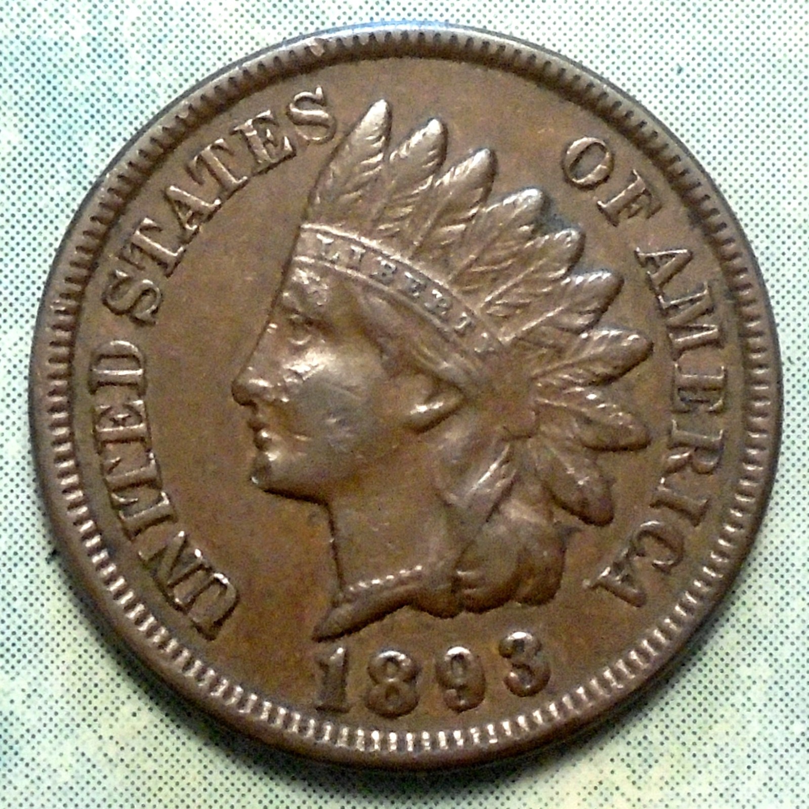 1893 Indian Head Cent XF+ CHOICE EXTRA FINE Crisp LIBERTY 4 Diamond 46.6 Million