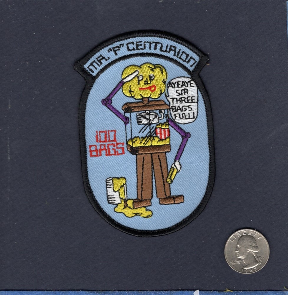 MR 'P' POPCORN Centurion Ready Room Aircraft Carrier US NAVY Squadron Patch
