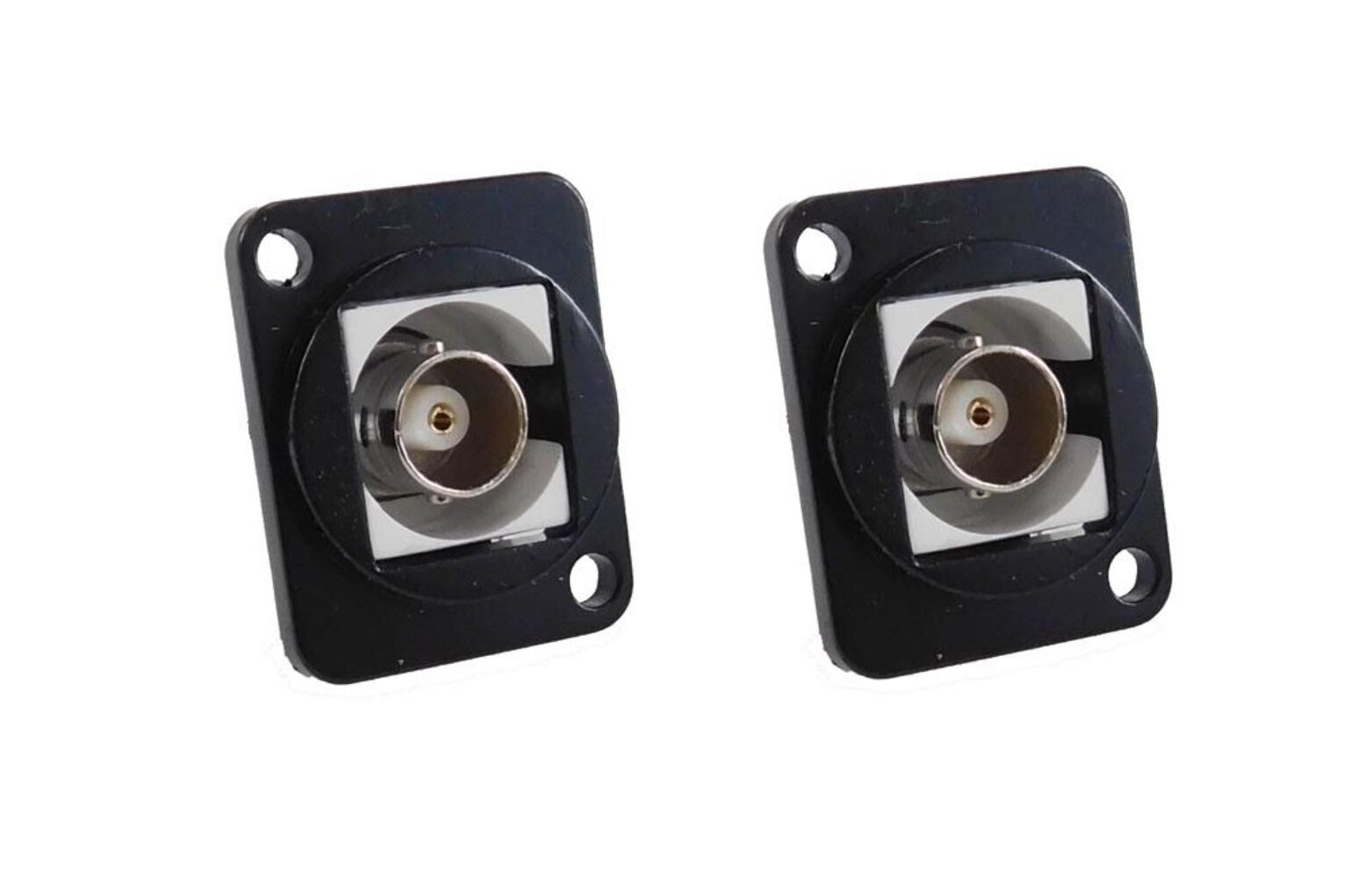 (2 PACK) PROCRAFT LY-417 BNC D Type Panel Mount Feed-Thru metal connector