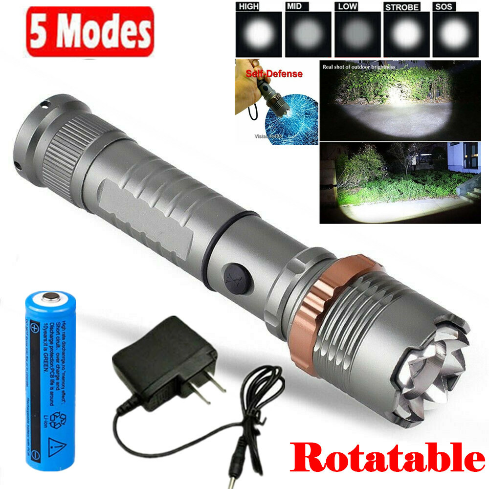 Rechargeable 950,000 Lumens Tactical LED Flashlight - Super Bright Work Light
