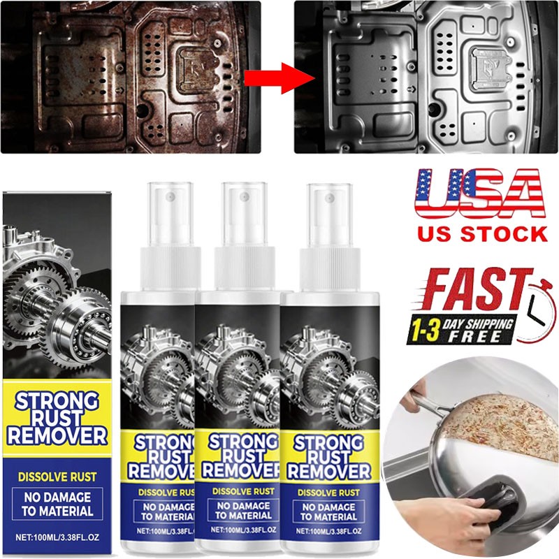 2026 Strong Rust Remover 100ml/3.38fl.oz Powerful Rust Removal Spray For Cars