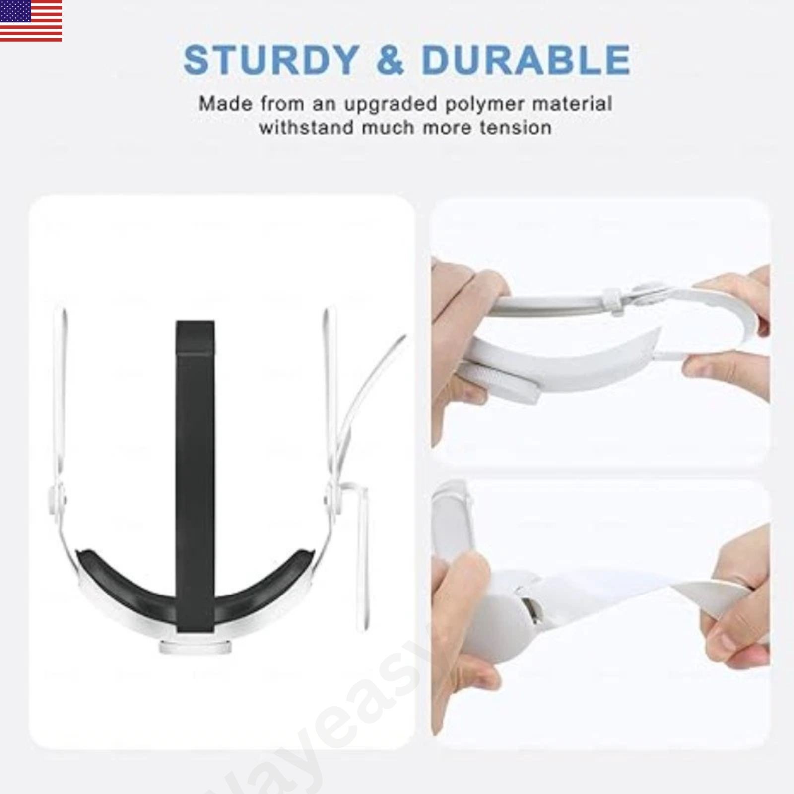 Adjustable Head Strap for Meta Quest 2 VR Comfort Elite Replacement Headband VR
