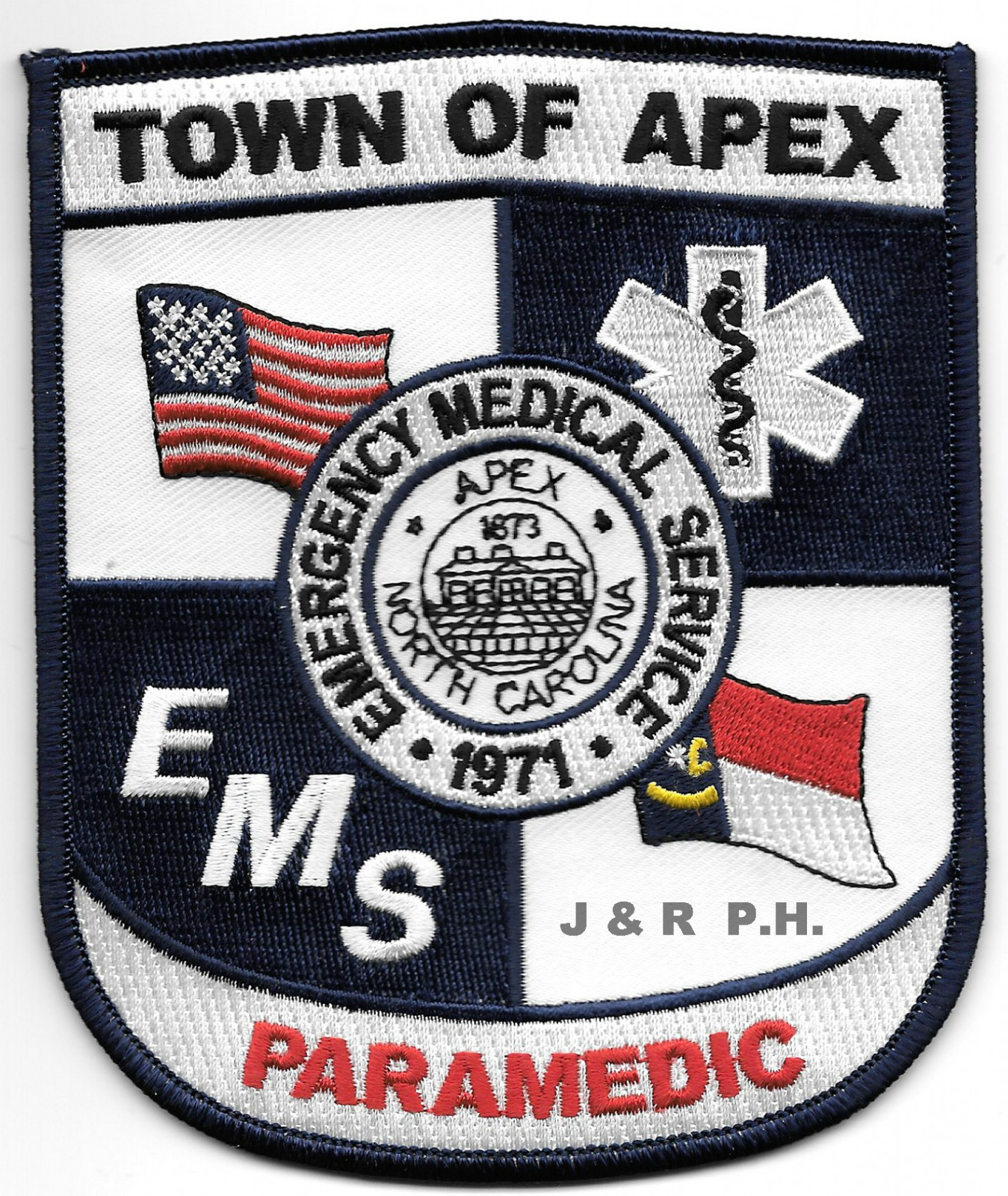 Town of Apex - Paramedic  E.M.S., North Carolina (4" x 5" size) fire patch