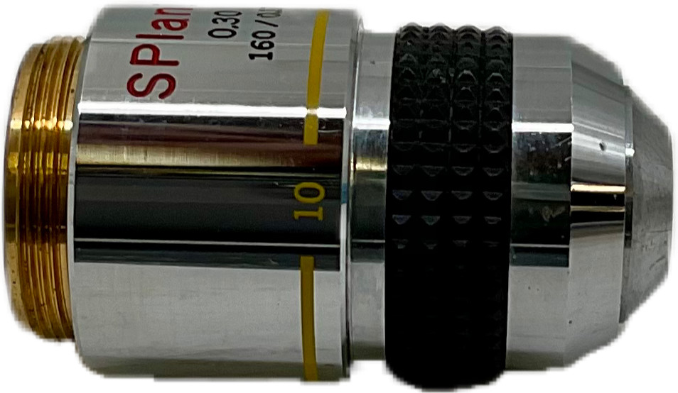 Olympus SPlan 10x Plan Achromat 0.30 NA 160/0.17 Microscope Objective Lens
