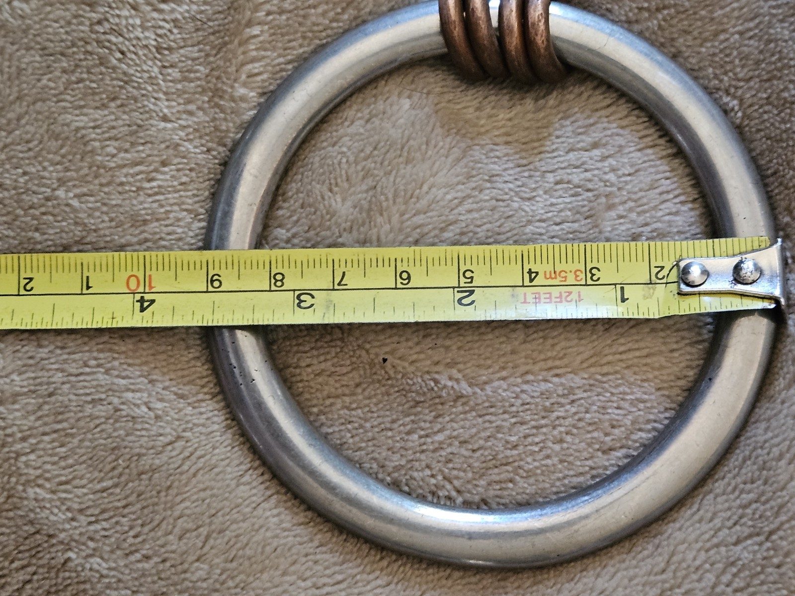 Round 3.5" Loose Ring Snaffle Bit 5" Double Twisted Copper Wire*Nice Bit