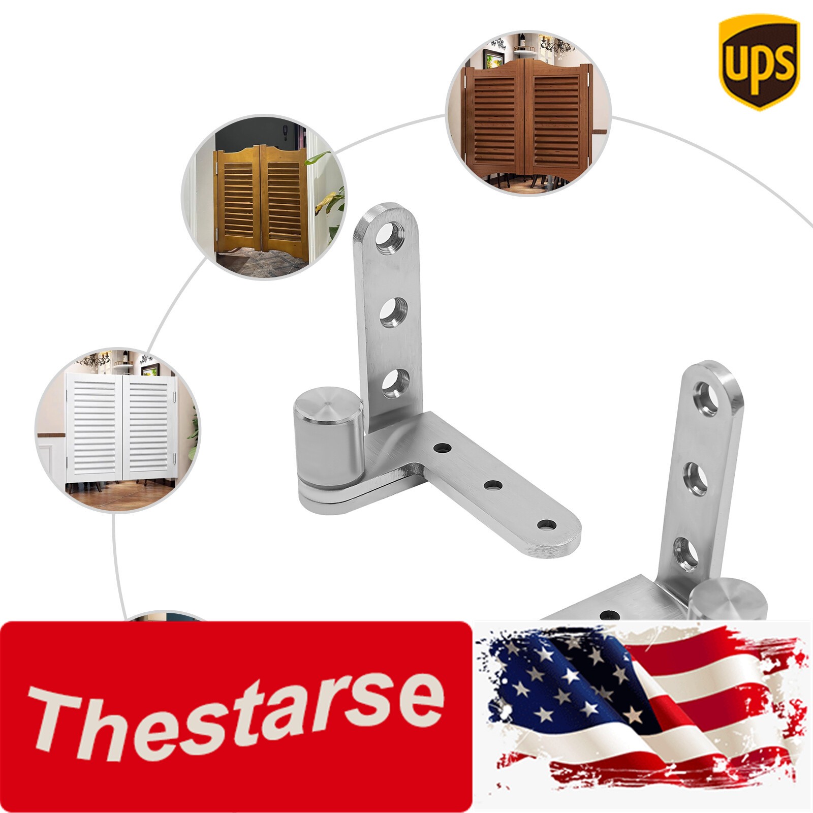 4* Stainless Steel Door Hinges Max Load 50kg For Patio Fence Door Cabinet Door