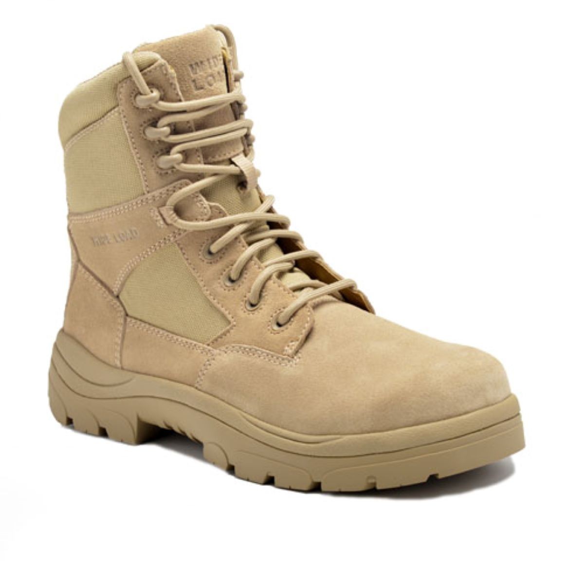 Wide Load 790SZN - 8inch Sand Soft Toe Zip / Lace Up Boot