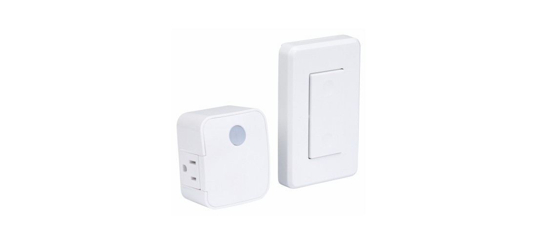 Amertac RFK1600LC Wall Switch, 15 A, 1875 W, White