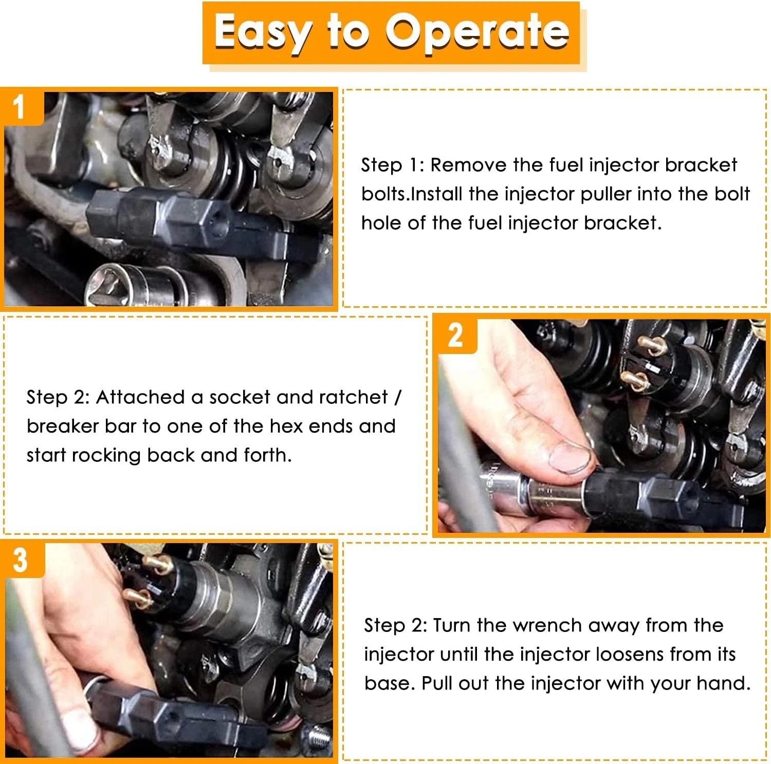 Durable Injector Removal Tools for GM 6.6L Duramax - Easy Maintenance Solution