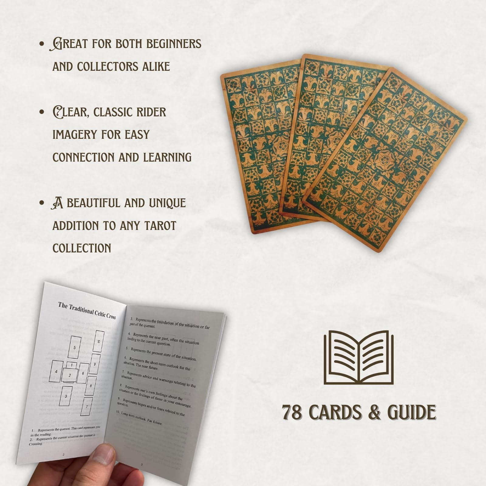 Antique Edition Tarot Deck & Guide | Classic RWS Design