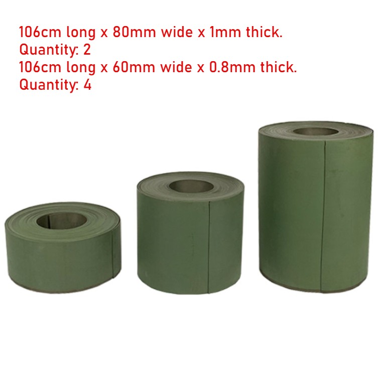 2Pc W 80mm* T 1mm*L106cm ，4Pc W 60mm*T 0.8mm*L106cm ,Green Slideway for Milling