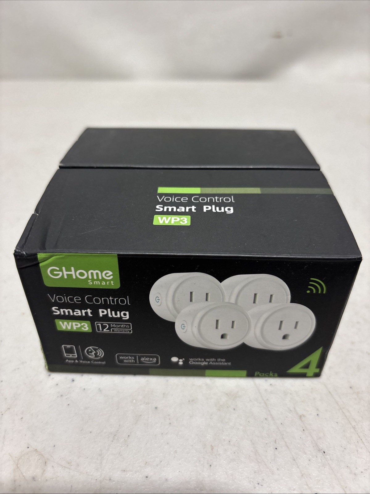 Ghome Smart Voice Control Smart Plug WP3 White 4 Pack