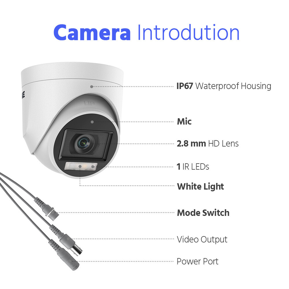 ANNKE 16CH 8MP 4K DVR 5MP Audio CCTV Camera Security System Color Night Vision