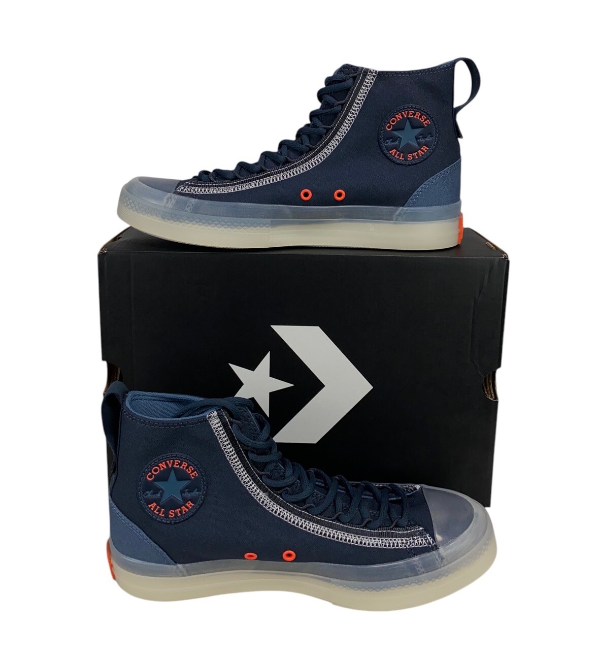 NEW Converse CX Explore EXP 2 Hi Midnight Navy Blue Gray Shoes A14296C