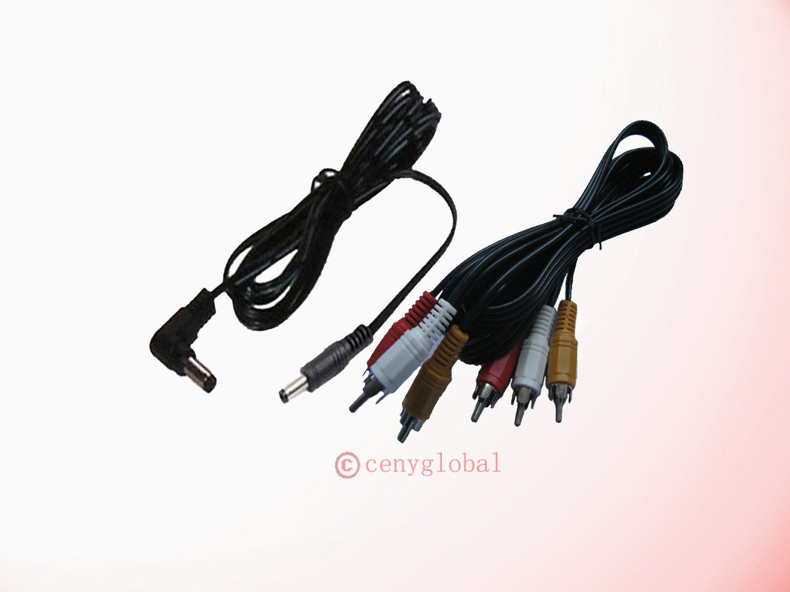 DC Power Cord AV Cable For RCA DRC69702 DRC99731 DRC69705 7” Dual Screen Player