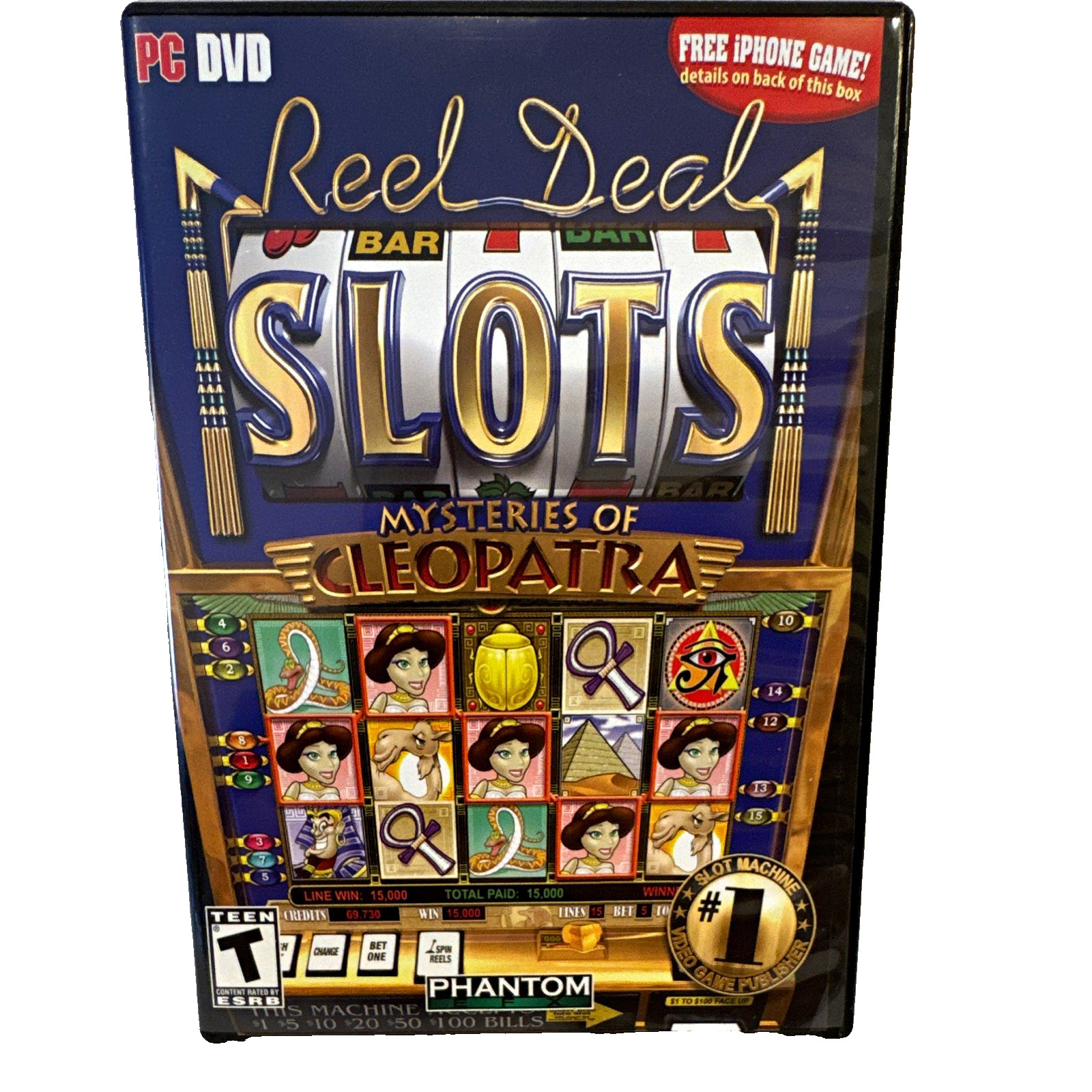 Phantom EFX Reel Deal Slots Mysteries of Cleopatra Windows DVD Game