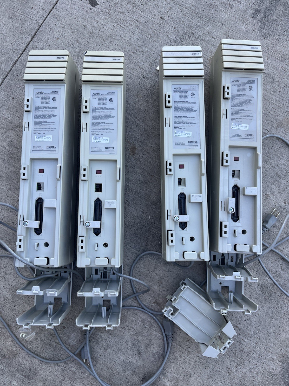 4 Nortel Norstar M0x16 Fiber Station Module NTBB41FB93 AS-IS READ