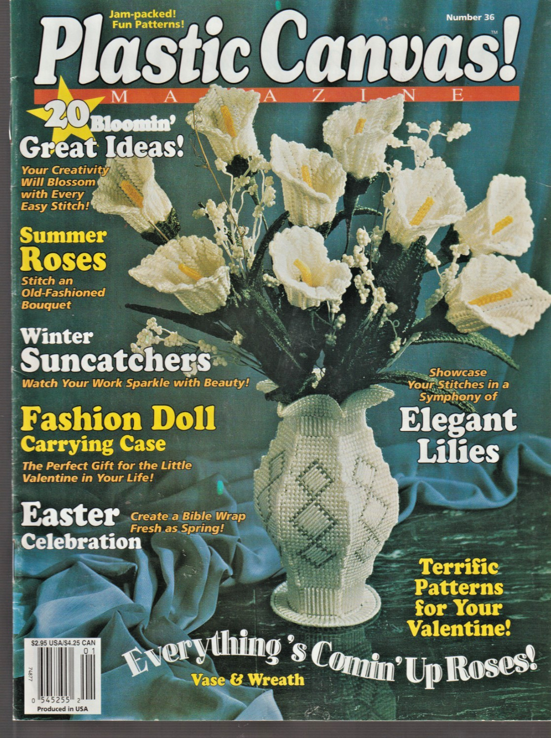 Plastic Canvas MAGAZINE - #36 - January/February 1995 - 20 Bloomin Ideas - Roses