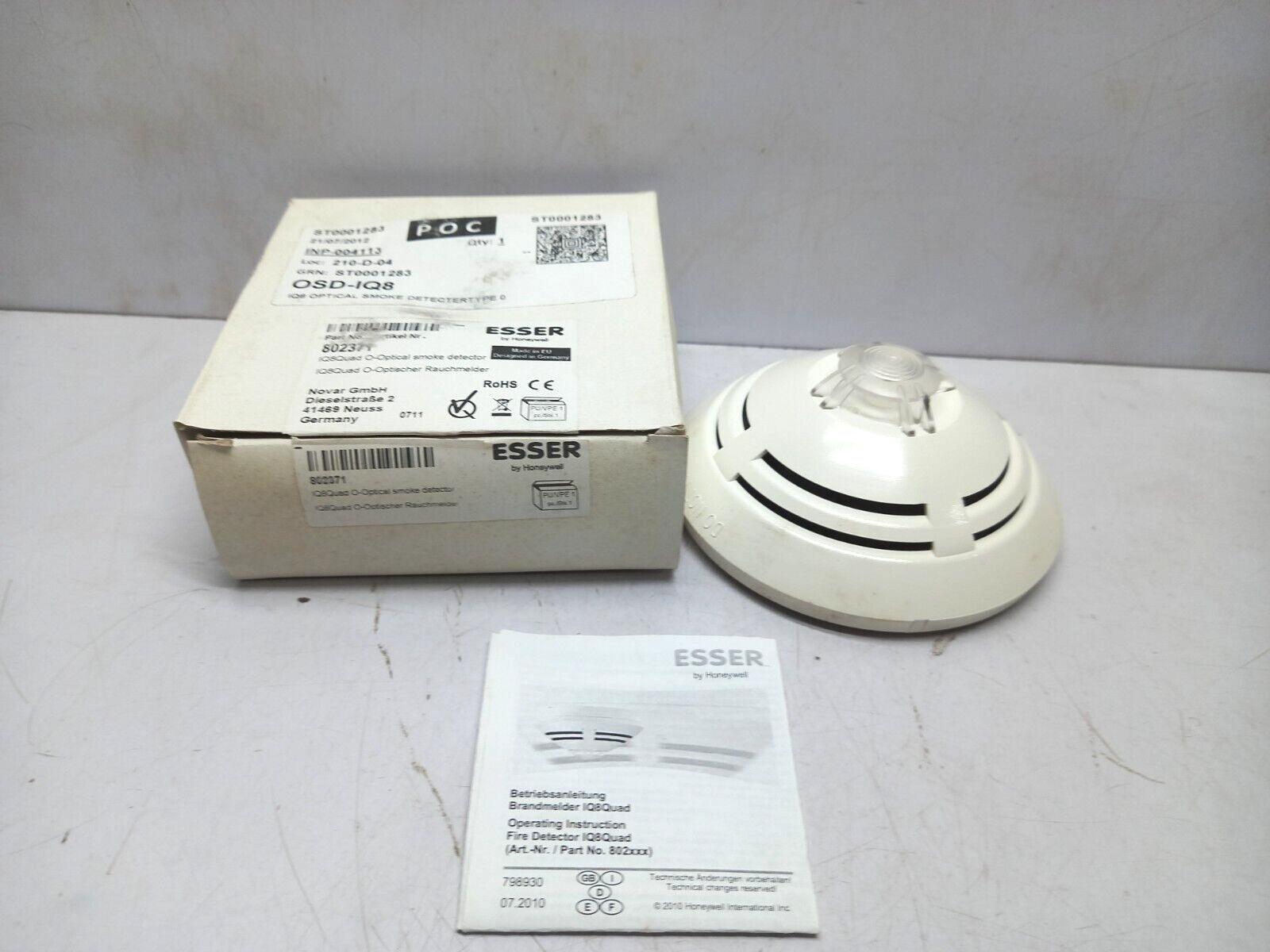 Honeywell Esser O-802371 OSD-IQ8 Optical Smoke Detector 802371